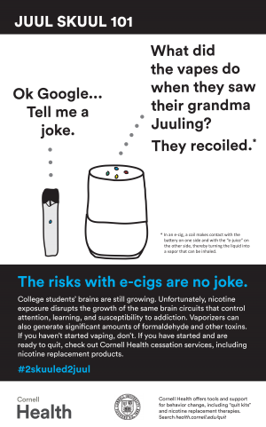 JUUL Risks with ecigs are no joke poster