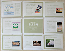 Sleep bulletin board mockup