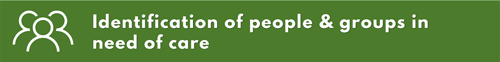 Identification of people & groups in need of care