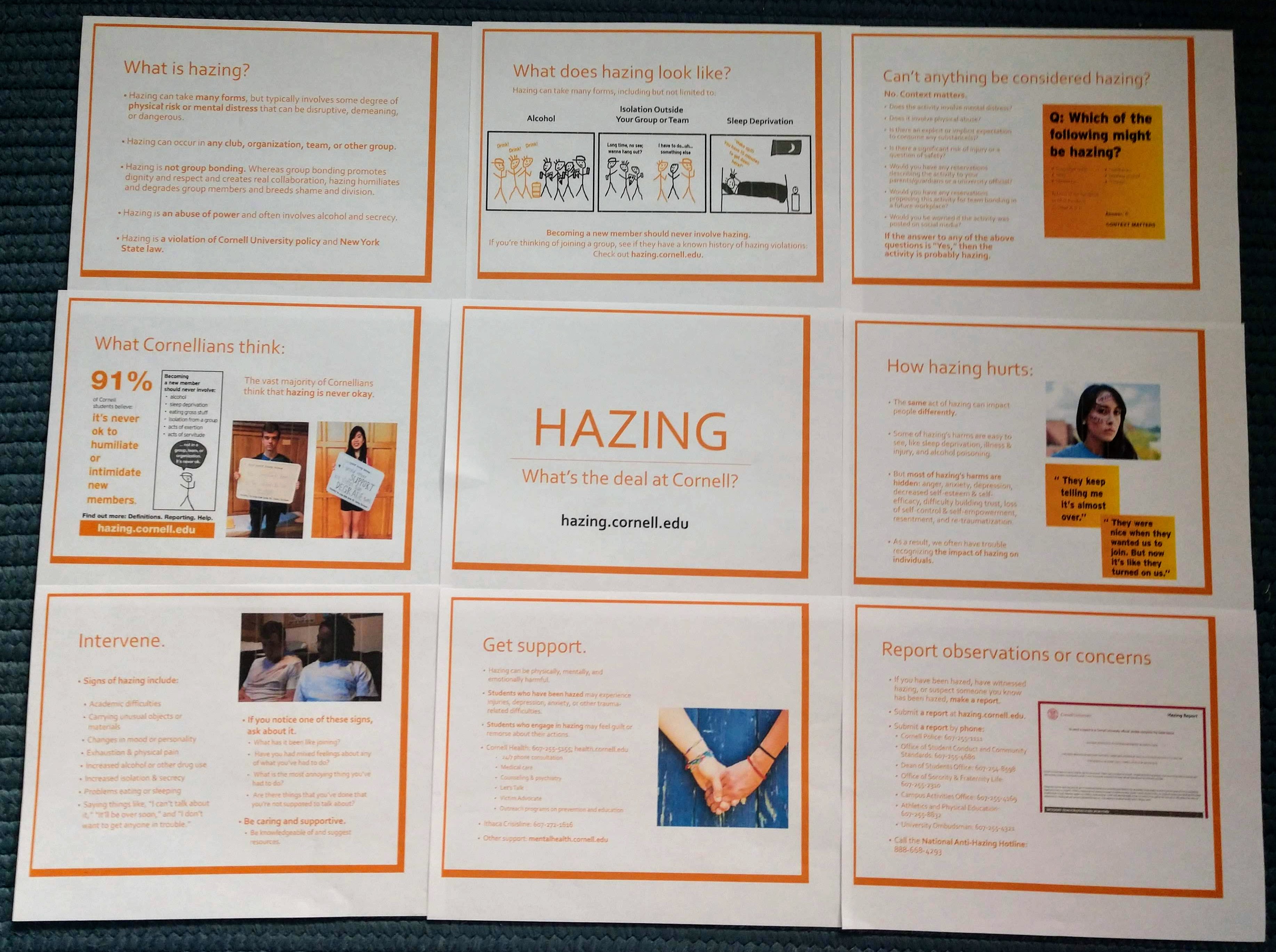 Hazing bulletin board mockup